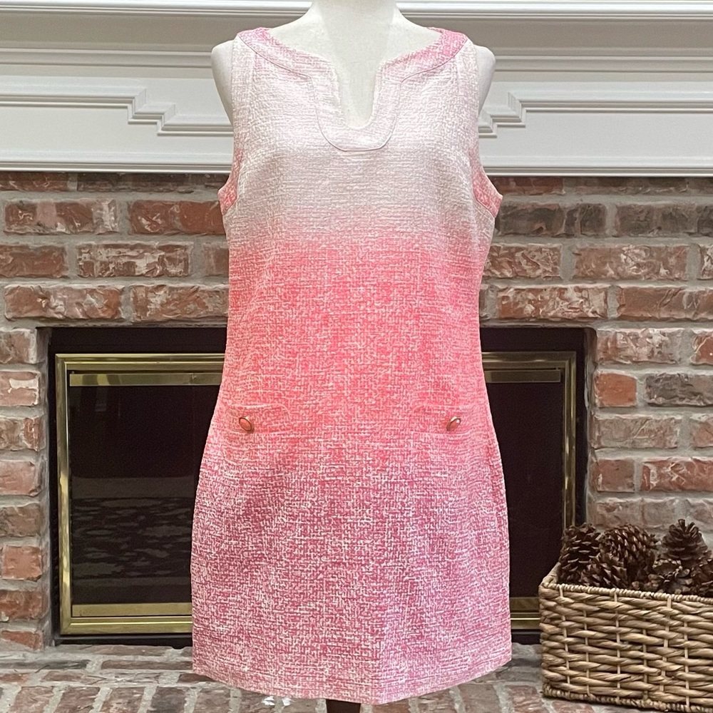 Cynthia Steffe neon pink ombré shift dress / 12 / Excellent condition - Picture 3 of 15